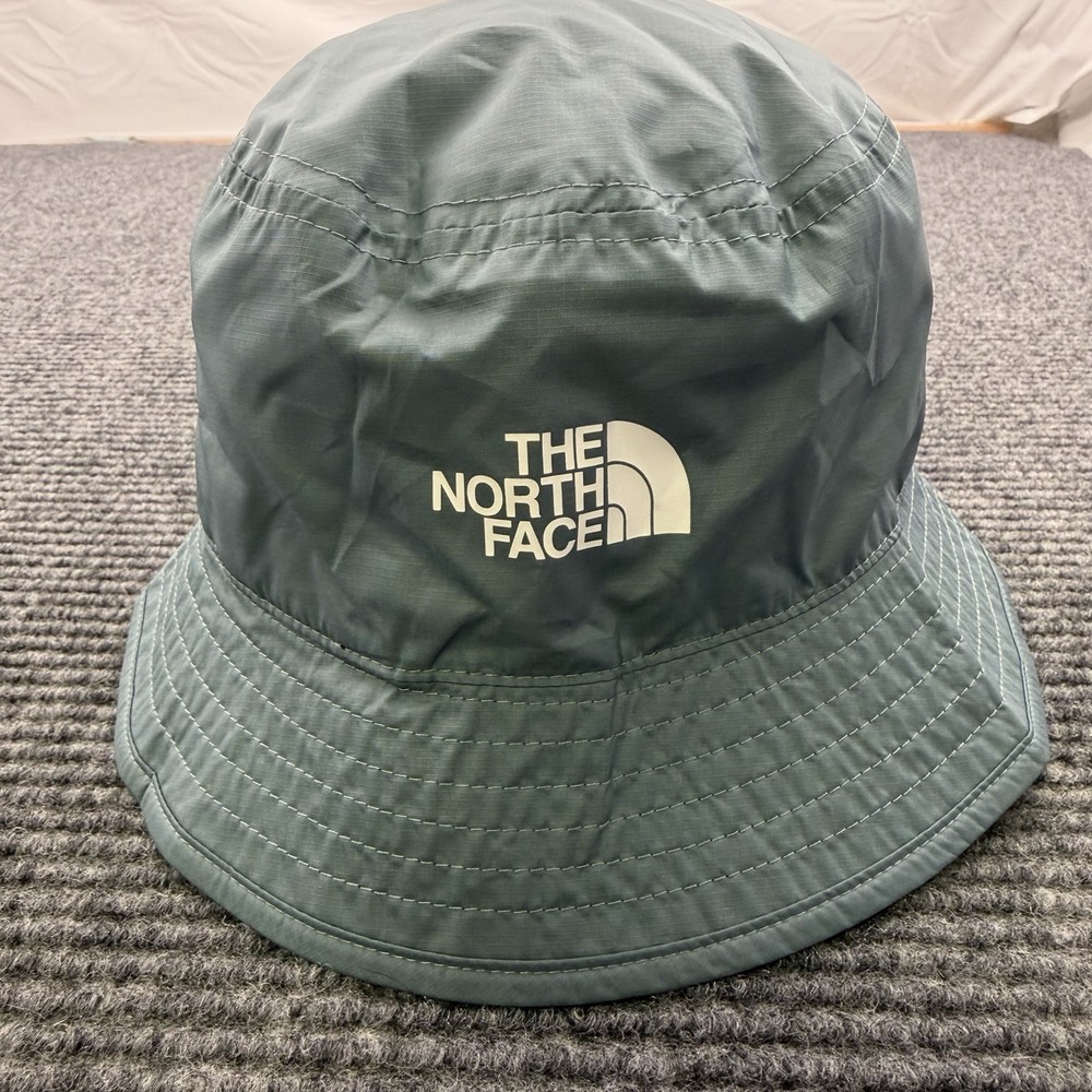 The North Face Sun Stash Bucket Hat Adult‎ Unisex Sz S/M Blueish Gray Pocket NWT